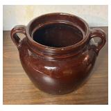 Vintage USA Pottery Bean Pot and Basket