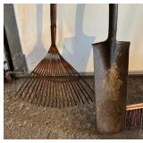 Pitchfork, Rake, Shovels and Broom