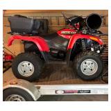 Articat Four Wheeler with Newmans Trailer and Plow Attachment