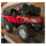 Articat Four Wheeler with Newmans Trailer and Plow Attachment
