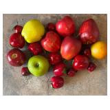 Apple Motif Baskets and Faux Apple Decor