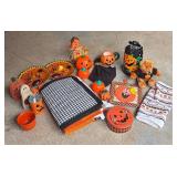 Spooky Halloween Decor including Placemats, Dish Towel, Plates, Pumpkins and More!