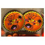 Spooky Halloween Decor including Placemats, Dish Towel, Plates, Pumpkins and More!