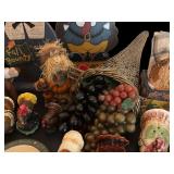 Thanksgiving Decor including Turkeys, Wall Hanging, Candles and More