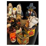 Thanksgiving Decor including Turkeys, Wall Hanging, Candles and More