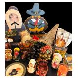 Thanksgiving Decor including Turkeys, Wall Hanging, Candles and More