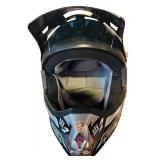 Extra Large Black / Silver Raider MX Helmet