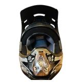 Extra Large Black / Silver Raider MX Helmet