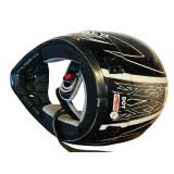 Extra Large Black / Silver Raider MX Helmet