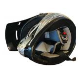 Extra Large Black / Silver Raider MX Helmet
