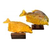 Beautiful Wooden Fish Motif Including Monkeypod Wood Philippians, Monkey Poo Wood Costa Rico