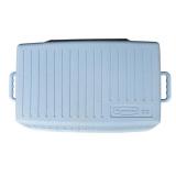 Blue and White Rubbermaid Cooler