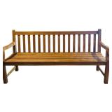 Vintage Teak Wood Elongated Bench