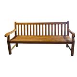 Vintage Teak Wood Elongated Bench