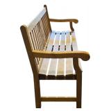 Vintage Teak Wood Elongated Bench