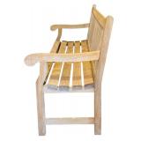 Vintage Teak Wood Elongated Bench