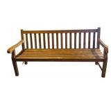 Vintage Teak Wood Elongated Bench