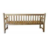 Vintage Teak Wood Elongated Bench