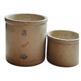 Vintage Red Wing Three Gallon Crock and Smaller Crock