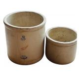 Vintage Red Wing Three Gallon Crock and Smaller Crock