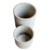 Vintage Red Wing Three Gallon Crock and Smaller Crock