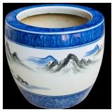 Vintage Gorgeous Pots / Dragon, Giraffes and Asian Scene