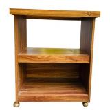 Wooden Microwave Cart with Storage
