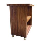 Wooden Microwave Cart with Storage