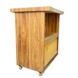 Wooden Microwave Cart with Storage