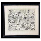 Vintage Framed Black and White Masland Sportsman