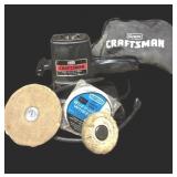 Tools including Craftsman 1/4 inch Electric Drill, Skilsaw 7 1/4 Circular Saw and Sears Craftsman Sander