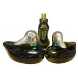 Collectable Vintage Ducks and Horse Avon After Shave Decanter 1967 and Dicks 1960