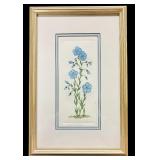 Vintage Framed Blue Floral Wall Art