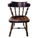 Solid Wood Vintage Dining Table with 6 Matching Chairs