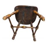 Solid Wood Vintage Dining Table with 6 Matching Chairs