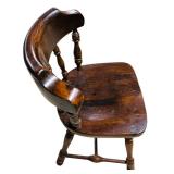 Solid Wood Vintage Dining Table with 6 Matching Chairs