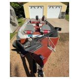 1987 Lund 16ft Fishing Boat with Trailer and Evinrude Motor