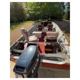1987 Lund 16ft Fishing Boat with Trailer and Evinrude Motor