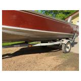 1987 Lund 16ft Fishing Boat with Trailer and Evinrude Motor