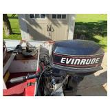 1987 Lund 16ft Fishing Boat with Trailer and Evinrude Motor