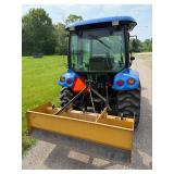New Holland Tractor with King Kutter Box Blade Attachment and Snow Blower Attachment