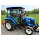 New Holland Tractor with King Kutter Box Blade Attachment and Snow Blower Attachment