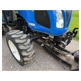 New Holland Tractor with King Kutter Box Blade Attachment and Snow Blower Attachment