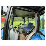 New Holland Tractor with King Kutter Box Blade Attachment and Snow Blower Attachment