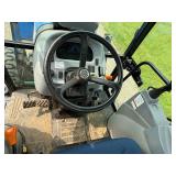 New Holland Tractor with King Kutter Box Blade Attachment and Snow Blower Attachment