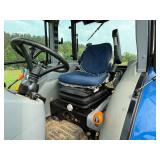 New Holland Tractor with King Kutter Box Blade Attachment and Snow Blower Attachment