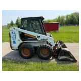 Used Bobcat Skid Steer Loader with Bucket Attachment