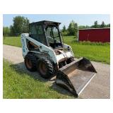 Used Bobcat Skid Steer Loader with Bucket Attachment