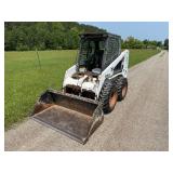 Used Bobcat Skid Steer Loader with Bucket Attachment