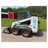 Used Bobcat Skid Steer Loader with Bucket Attachment